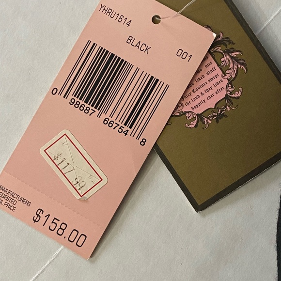 Vintage Juicy Couture Royal Juicy Black Velour Bag from 2009 With Original Tags - Picture 3 of 14